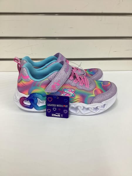 Skechers Girls' Infinite Heart Lights Sneaker Size - 4