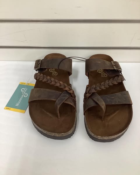 Mountain Sole Women's Leather Footbed Sandal Size 8