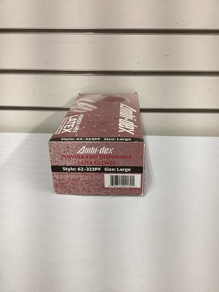 Ambi-dex® Repel 62-322PF/L Disposable Latex Gloves, Powder Free with Textured Grip, 5 mil, Natural, Size Large