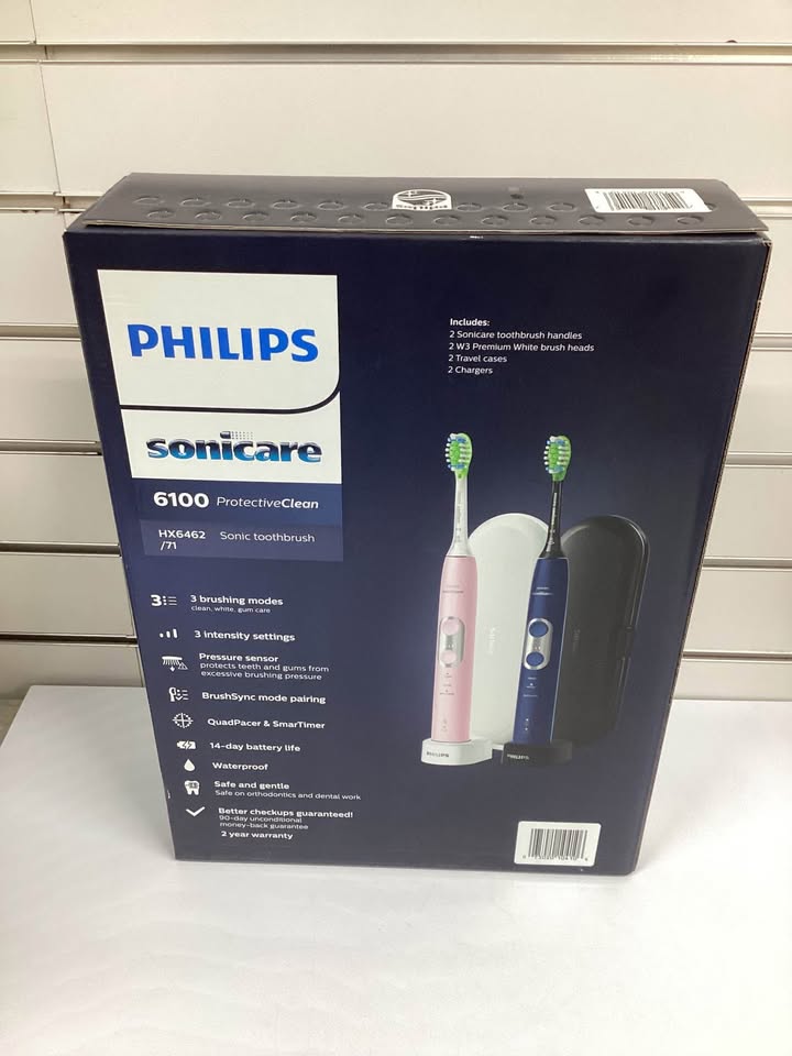 Philips Sonicare 6100 ProtectiveClean Power Toothbrush, 2 pk