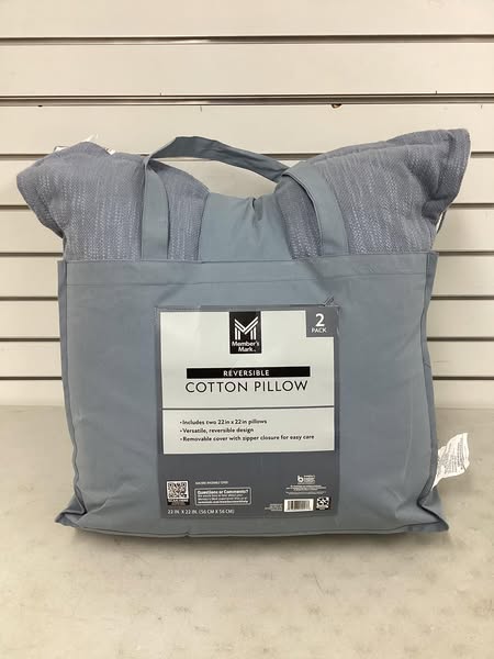Member's Mark 2-Pack Reversible Cotton Slub Pillows
