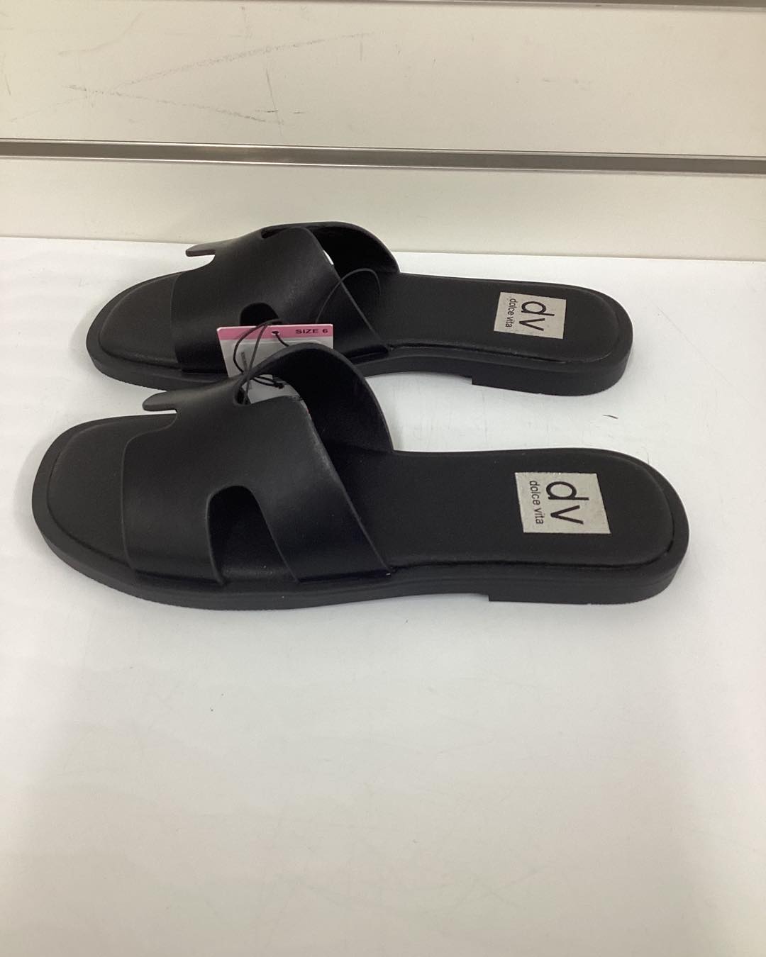 DV Dolce Vita Women's H-Band Slide Sandal Black Size 6