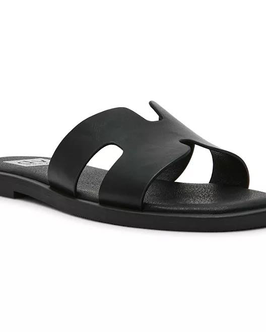 DV Dolce Vita Women's H-Band Slide Sandal Black Size 6