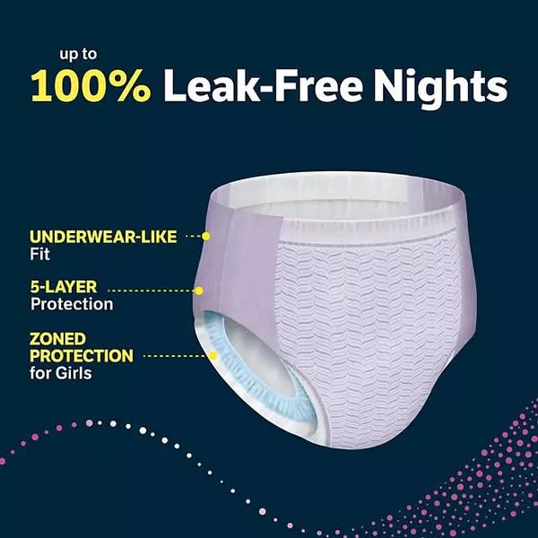 Goodnites Nighttime Bedwetting Underwear for Girls Size XXL 40 ct.
