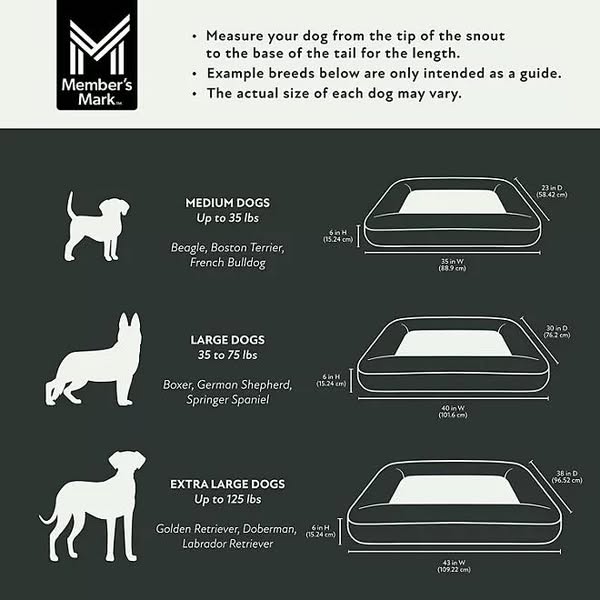 Member's Mark Bolster Pet Bed