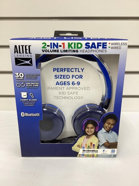 Altec Lansing 2-in-1 Bluetooth Kid-Safe Headphones