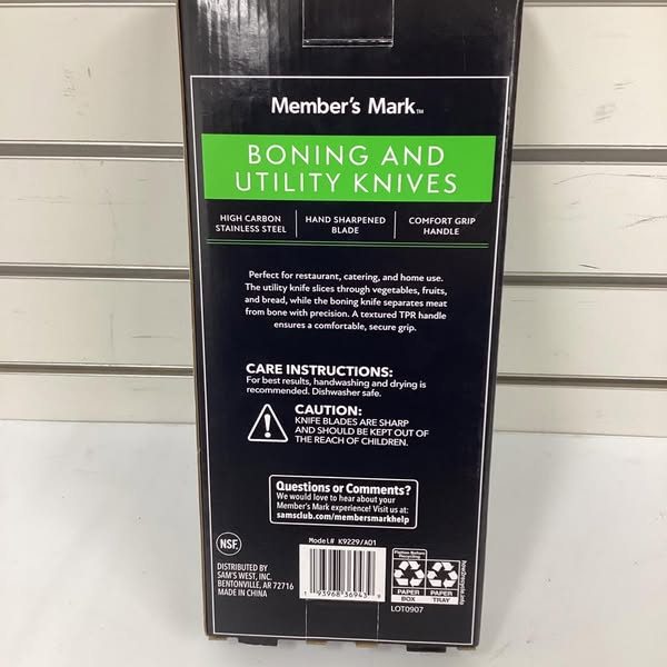 Member's Mark 6" Boning & Utility Knife Set, 2 pk.