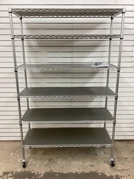 Member's Mark 6-Tier NSF Heavy Duty Wire Shelving, 47.75" W x 18" D x 75.5" H