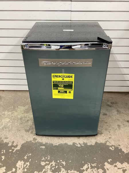 Frigidaire 4.6 cu. ft. Retro Mini Fridge with Platinum Door Design with Freezer