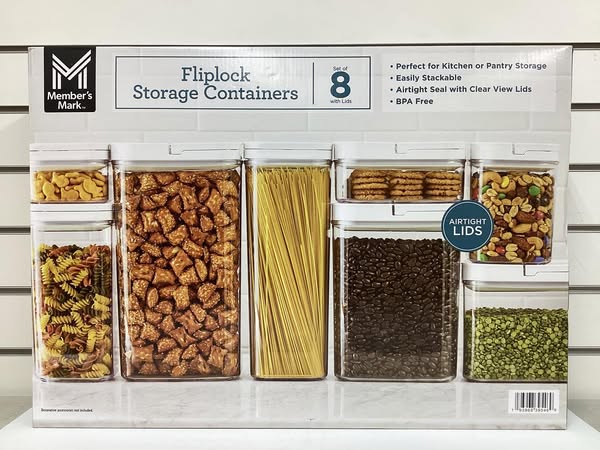 Member's Mark 8-Piece Fliplock Pantry Storage