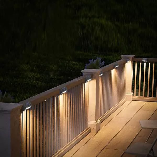 Deck Impressions Solar Bronze Integrated LED Downcast Deck Lights, 8-Pack