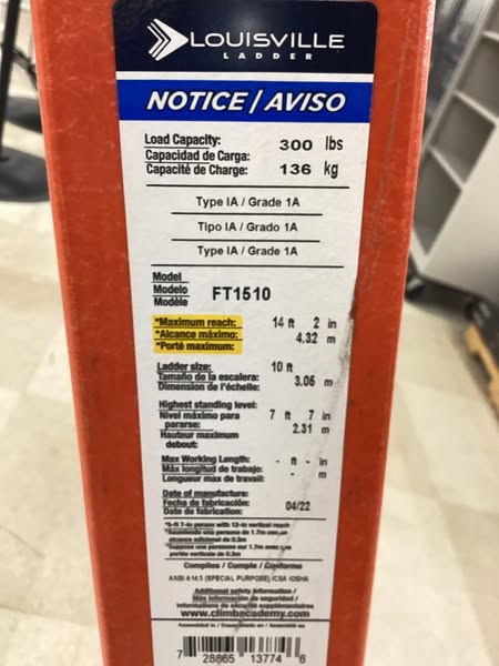 LOUISVILLE Tripod Stepladder: 10 ft Ladder Size