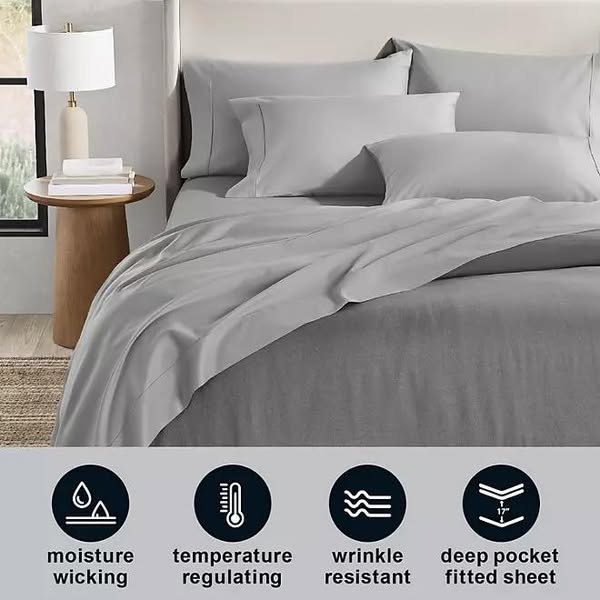 Member's Mark Performance 500-Thread-Count Solid Sheet Set Twin/Twin XL