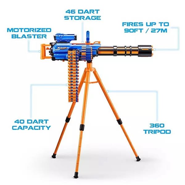 Zuru X-Shot Insanity Motorized Rage Fire Blaster