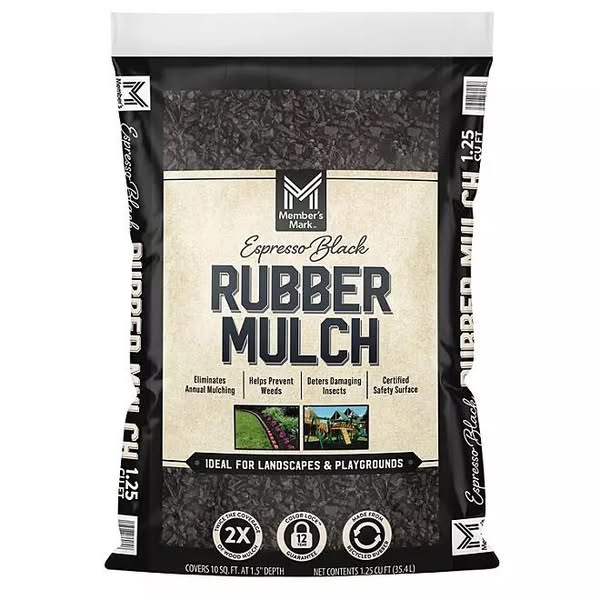 Member's Mark Black Rubber Mulch, 1.25 cu. ft.