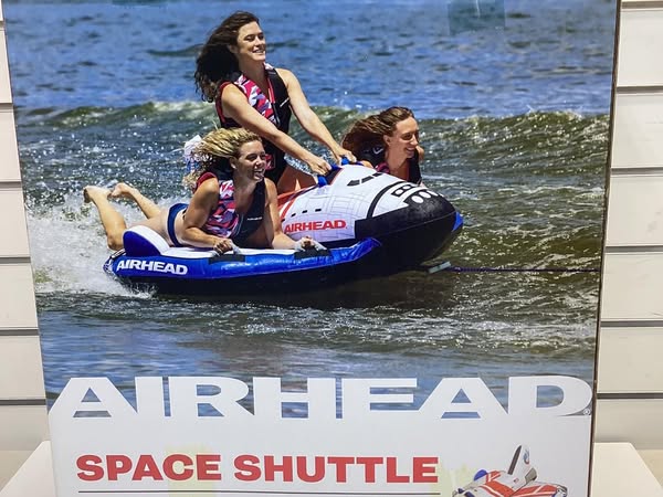 Airhead Space Shuttle 1-3 Person Towable Tube for Boating
