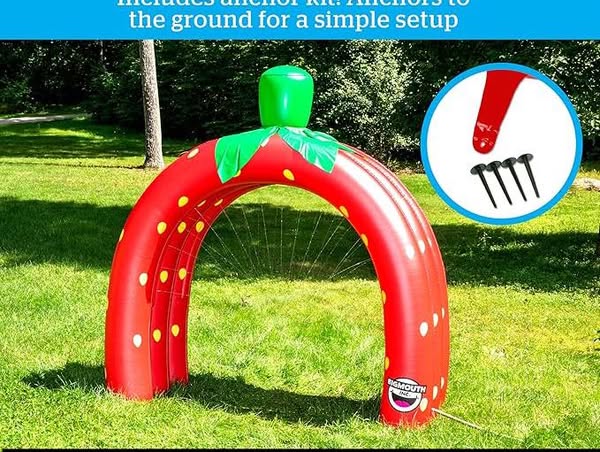 BigMouth Inc. Inflatable Strawberry Tunnel Sprinkler