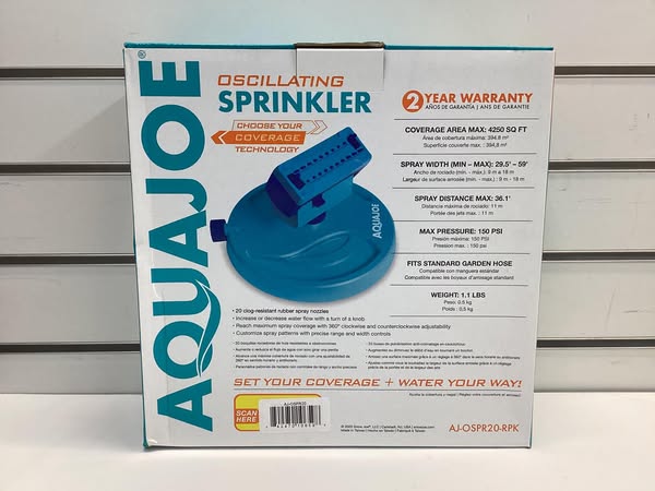 Aqua Joe Mini Gear-Driven Oscillating Sprinkler on Sled Base