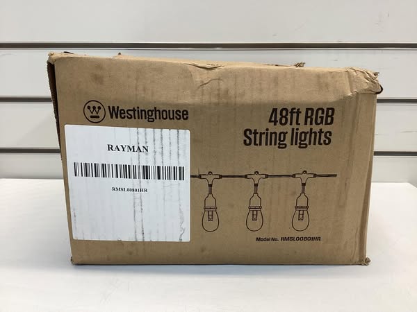 Westinghouse 48' Color Change LED String Light Set with Remote Control, 15 Bulbs