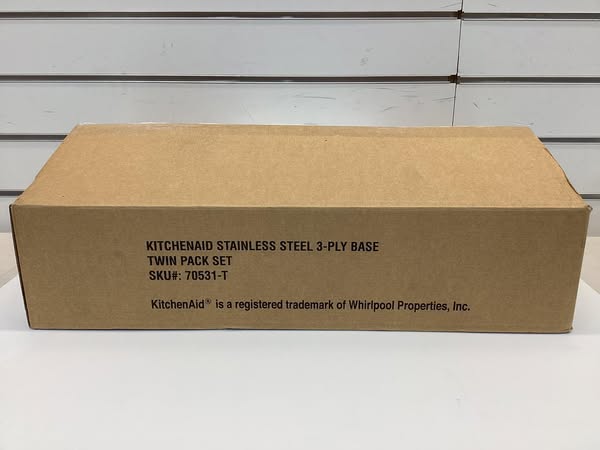 KitchenAid 3 Ply Base Stainless Steel Cookware Induction 2-Piece Fry Pans Set, Brushed Stainless Steel
