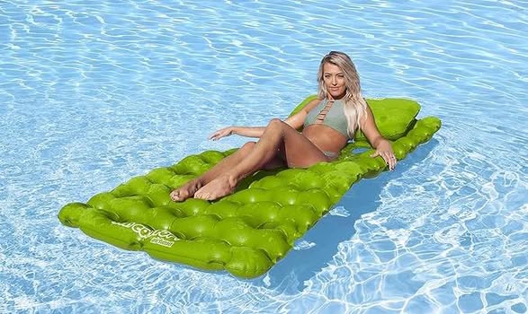 Airhead SUN COMFORT COOL SUEDE Pool Mattress, Lime