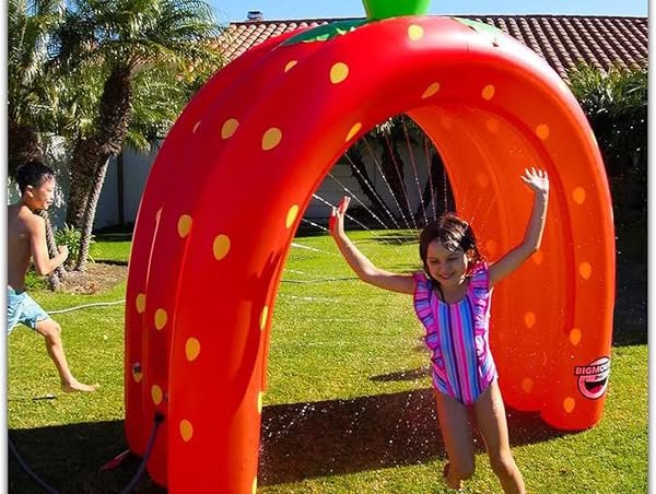 BigMouth Inc. Inflatable Strawberry Tunnel Sprinkler