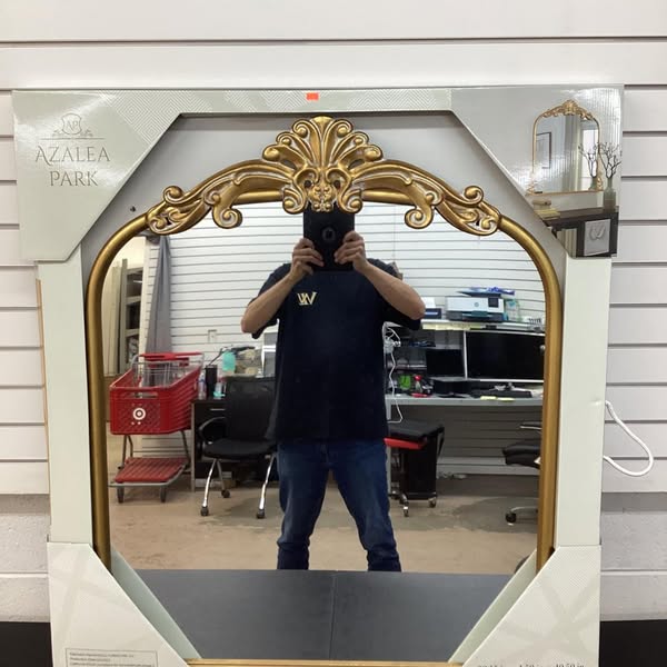 Azalea Park Filigree Wall Mirror, Gold