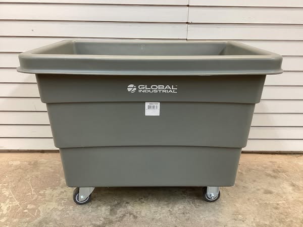Global Industrial™ Plastic Bulk Box Truck, 6 Bushel, Gray
