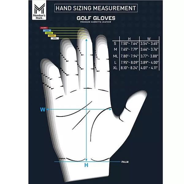 Member's Mark 4 pk. Elite Premium Golf Gloves Size Medium/Lg