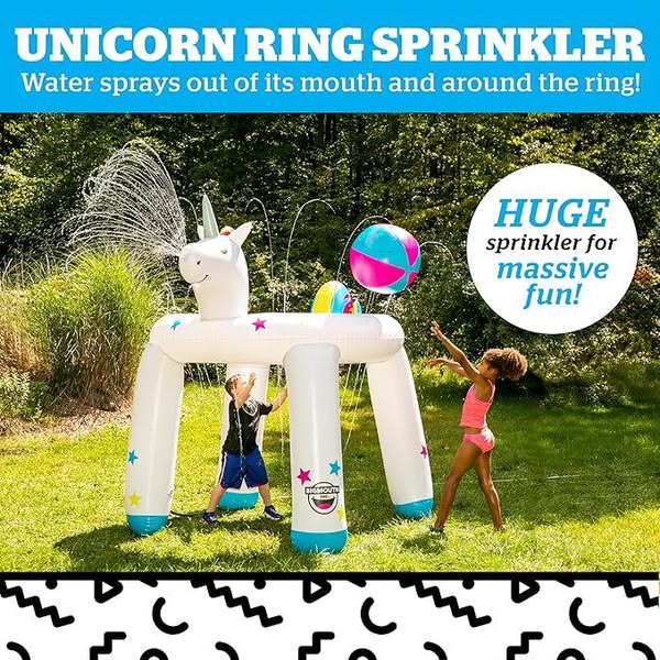 BigMouth Inc. Giant Inflatable Unicorn Ring Sprinkler