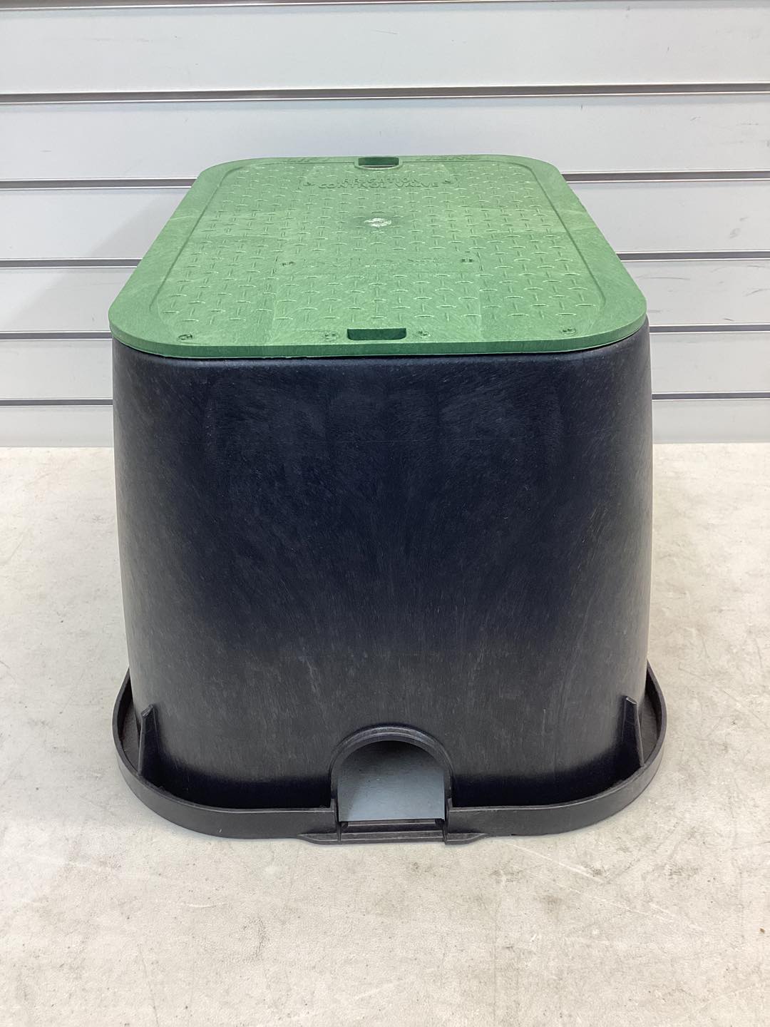NDS 14 in. X 19 in. Rectangular Valve Box and Cover, Black Box, Green ICV Cover