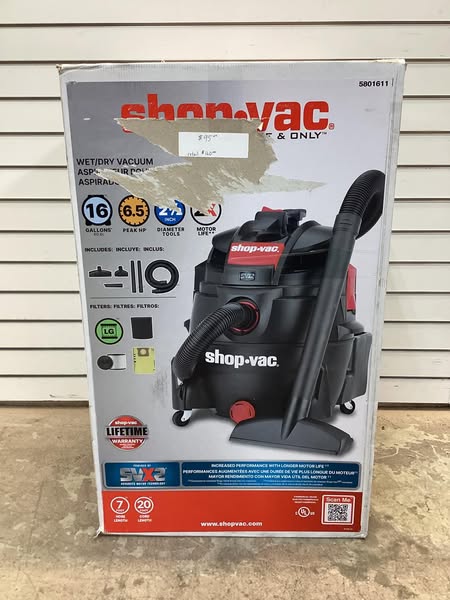 Shop-Vac 16-Gallon 6.5-HP Corded Wet/Dry Vacuum with Accessories Included
