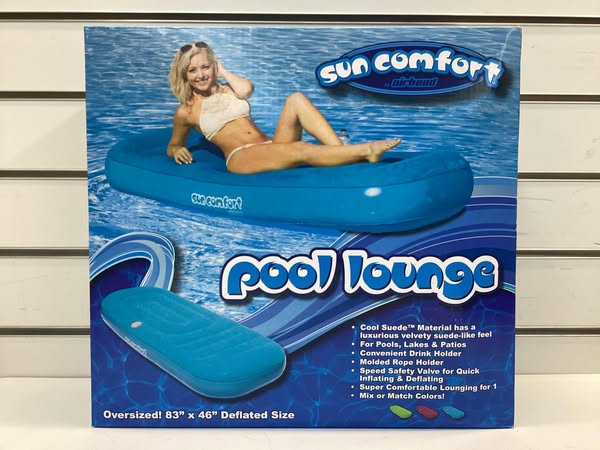 AIRHEAD Sun Comfort Cool Suede Pool Lounge - Sapphire