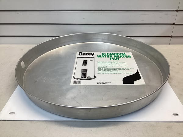 Oatey 24" Aluminum Water Heater Pan With Hole / Without Adapter