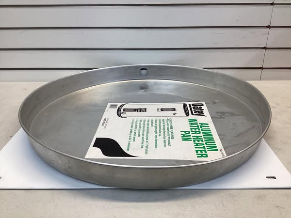 Oatey 24" Aluminum Water Heater Pan With Hole / Without Adapter