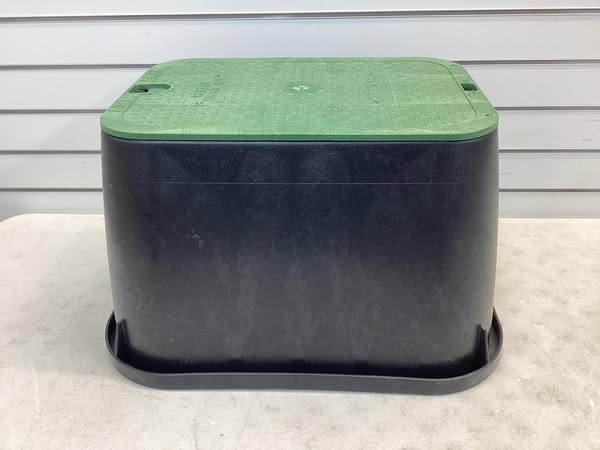 NDS 14 in. X 19 in. Rectangular Valve Box and Cover, Black Box, Green ICV Cover