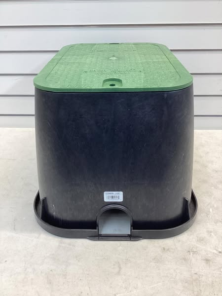 NDS 14 in. X 19 in. Rectangular Valve Box and Cover, Black Box, Green ICV Cover