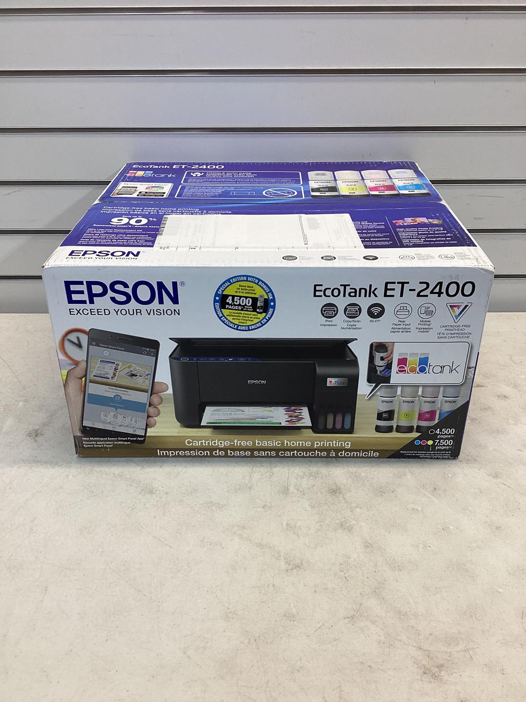 Epson EcoTank ET-2400 Special Edition All-in-One Inkjet Printer, 1 Bonus Black Ink Bottle