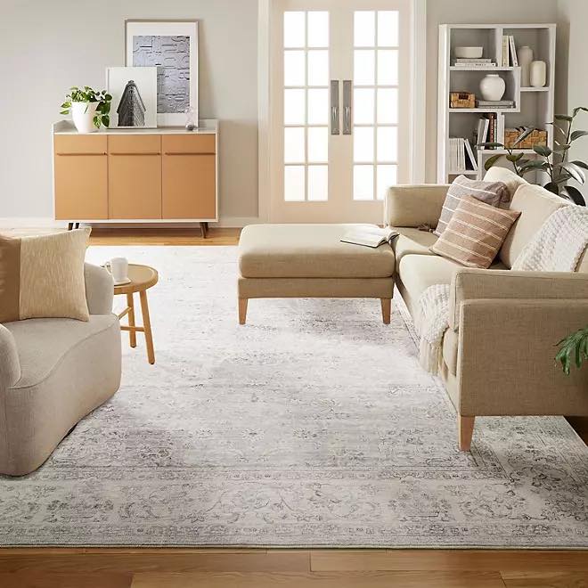 Member's Mark Everwash Washable 9' x 12' Area Rug Light Grey