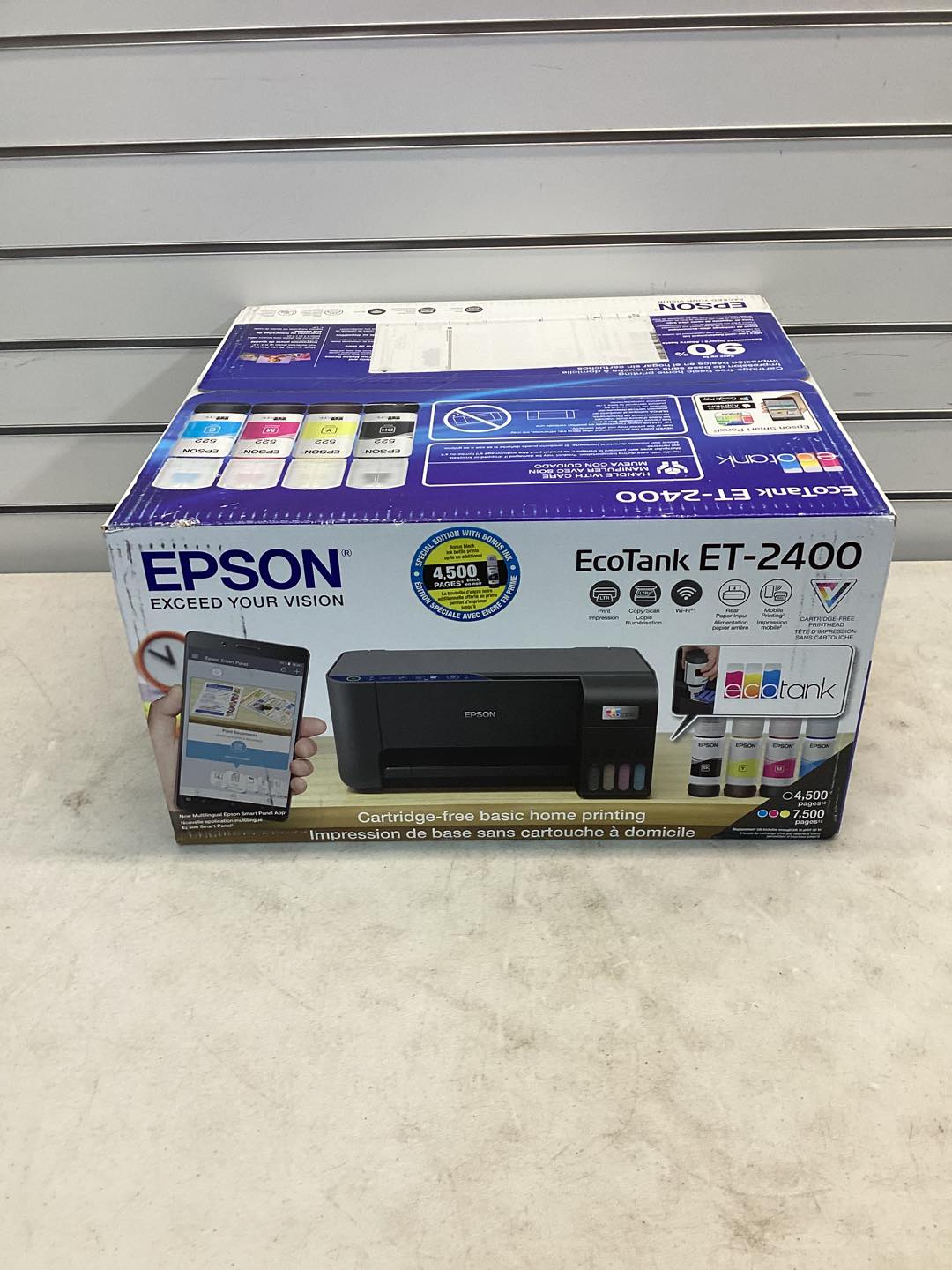 Epson EcoTank ET-2400 Special Edition All-in-One Inkjet Printer, 1 Bonus Black Ink Bottle