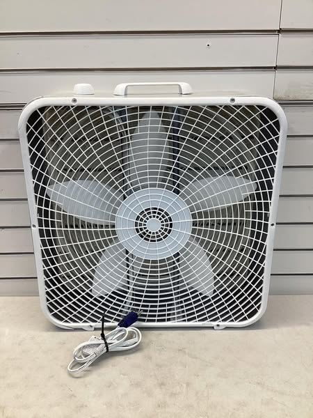 AIR KING Box Fan W/ 20 in Blade Dia, 3 Speeds, 120V AC, 6 ft L Cord