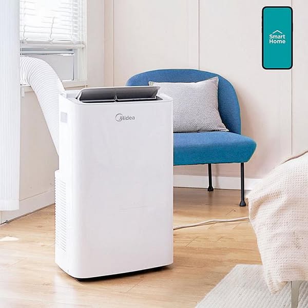Midea 8,000 DOE, 12, 000 BTU ASHRAE SmartCool Portable Air Conditioner, For spaces up to 350 Sq. Ft