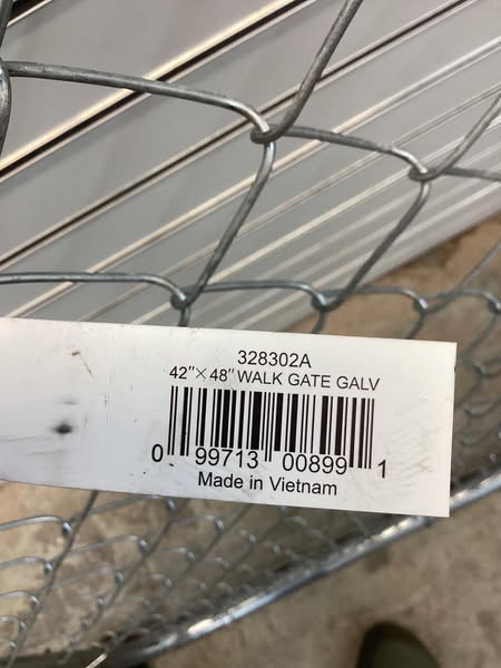 YARDGARD 42 in. W x 48 in. H Galvanized Steel Chain Link Fence Bent Frame Walk-Through Gate