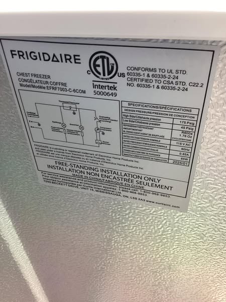 Frigidaire 7.0 Cu. ft. Chest Freezer