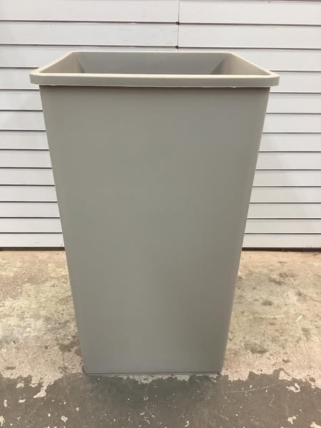 RUBBERMAID COMMERCIAL 50 gal Square Trash Can, 19 1/2 in Dia, Open Top