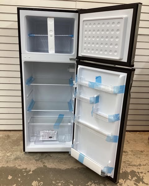 Artic Chef 2 Door Apartment Size Refrigerator with Freezer, Stainless