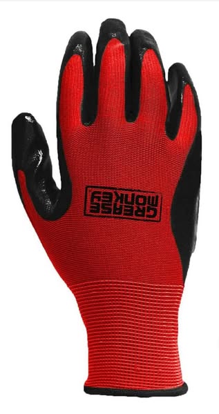 Grease Monkey Nitrile Coated Work Gloves - 12 Pairs - Size Large