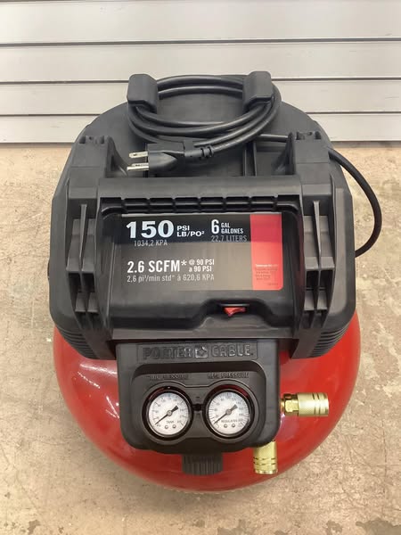 Porter-Cable 6 Gal. 150 PSI Portable Electric Pancake Air Compressor