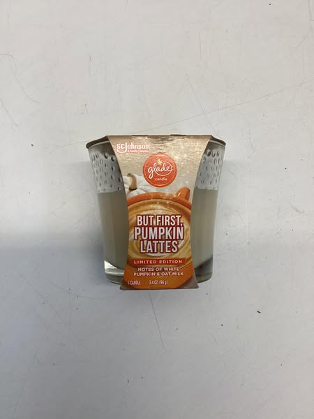Glade Candle Limited Edition Fall Scent: 'But First, Pumpkin Latte' 3.4 oz