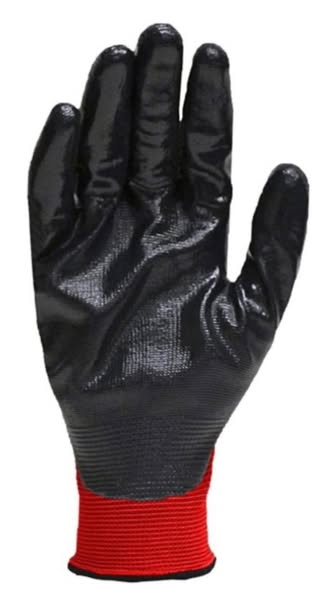 Grease Monkey Nitrile Coated Work Gloves - 12 Pairs - Size Large